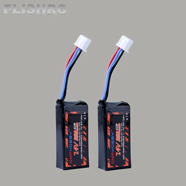 OMP Hobby 50C 7.4V 2S 350mAh LiPo Battery for M1 Helicopter OSHM1024