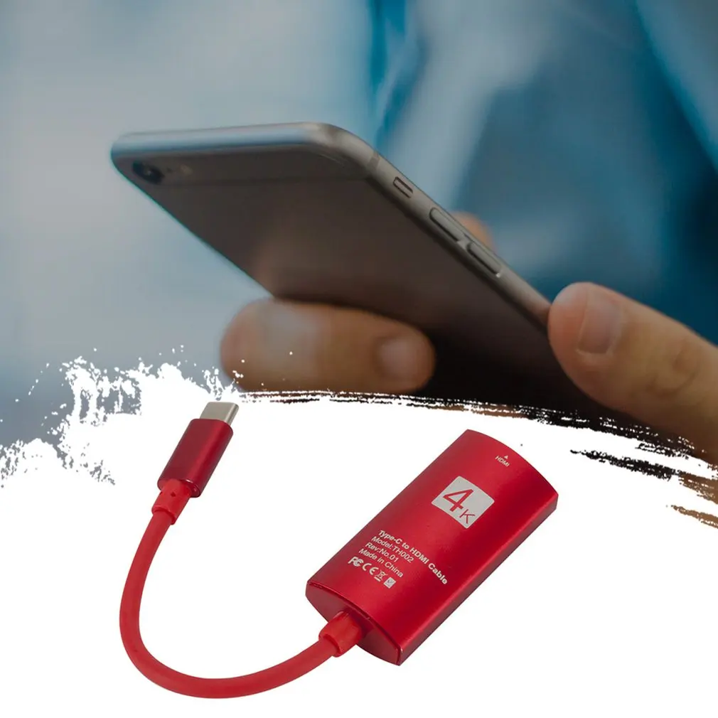 USB C к HDMI 4K кабель адаптер Тип C HDMI Thunderbolt 3 для huawei mate 20 macBook pro pro galaxy S9 HDMI USB-C