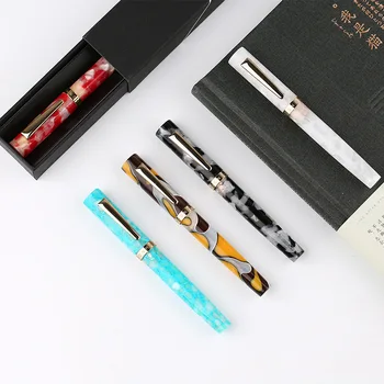 

Moonman N2 Amber Acrylic Fountain Pen EF/ F Nib Mini Pocket Pen Gift Case Writing Ink Pen with Gift Box Set For Business Office