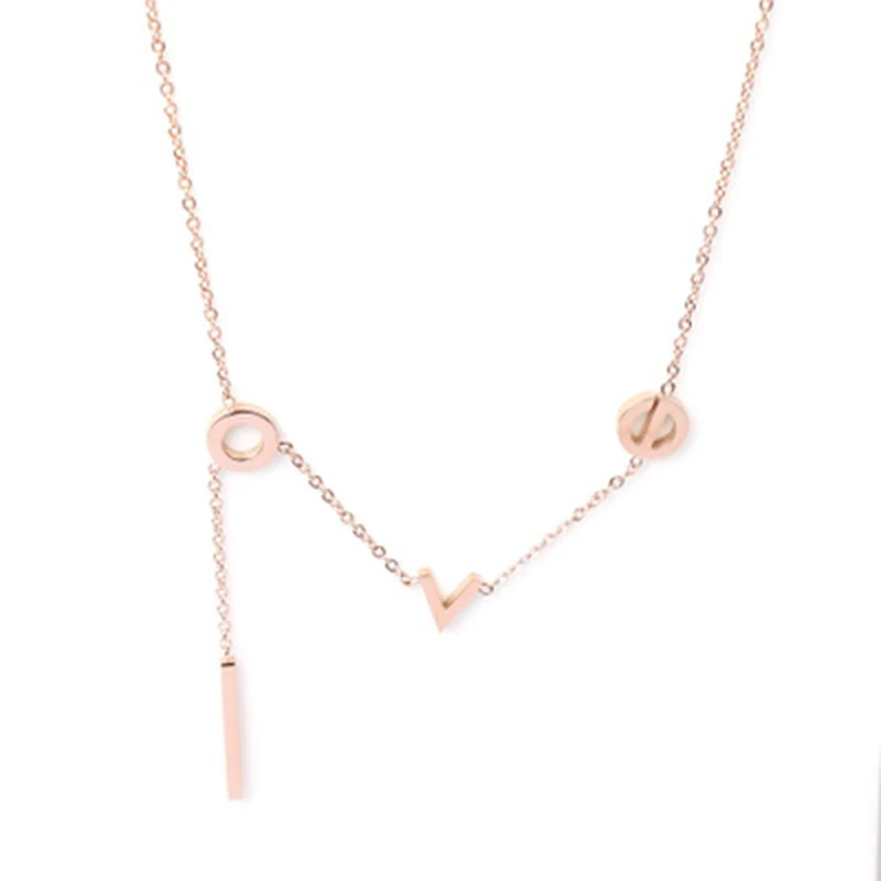 Rose Gold Популярный браслет с буквенной цепочкой, пляжный ножной браслет, ювелирные изделия для женщин - Окраска металла: Rose Gold
