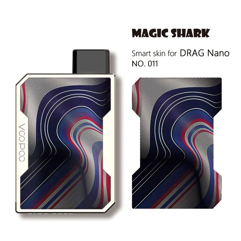 Magic Shark PVC 2.5D Iron Man Butterfly Captain American Sexy Woman Wtaerproof Case Sticker Skin for Voopoo Drag Nano 001-017