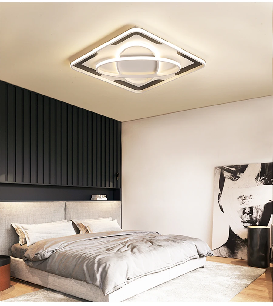 Living room Ceiling lamp square for 10-25 square meteres bedroom dimmer light ceiling fixtures lamparas de techo abajur