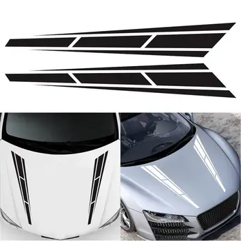 

Studyset 80CM*12CM Car Head Stickers Racing Sport Stripe Vinyl Decals Sticker Graphics Truck Bonnet Stickers Car Accessories