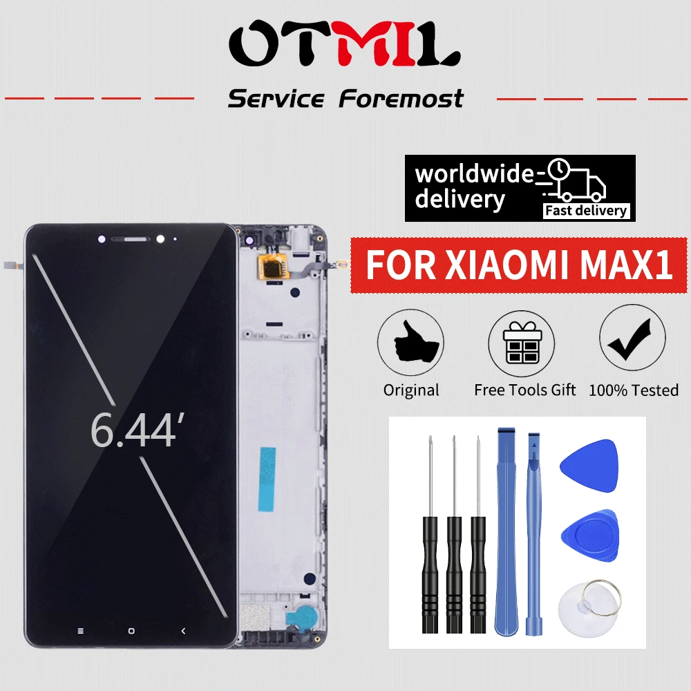 

OTMIL 6.44" Original LCD For XIAOMI Mi Max LCD Display Touch Panel Screen Frame Digitizer Replacement For XIAOMI Max LCD