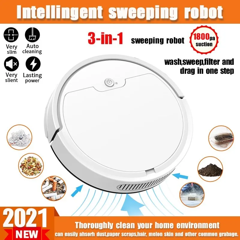 US $49.99 2021 New Multifunctional Robot Vacuum Cleaner Smart App Remote Control Sweeping Robot 2000Pa Wireless Dry Wet Auto Cleaner Home