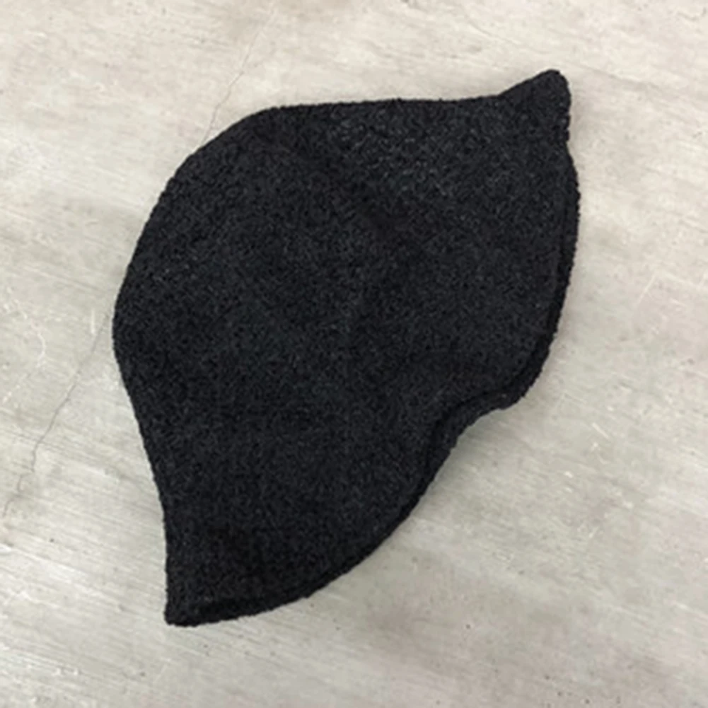Winter Fashion Bucket Hats Women Men Solid Color Wide Brim Warm Woolen Bucket Hat Cap Fisherman Hat Wild Ruffled Hats