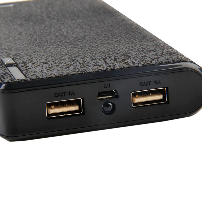 1 PC Dual USB Power Bank 6x 18650 External Backup Battery Charger Box Case For Phone