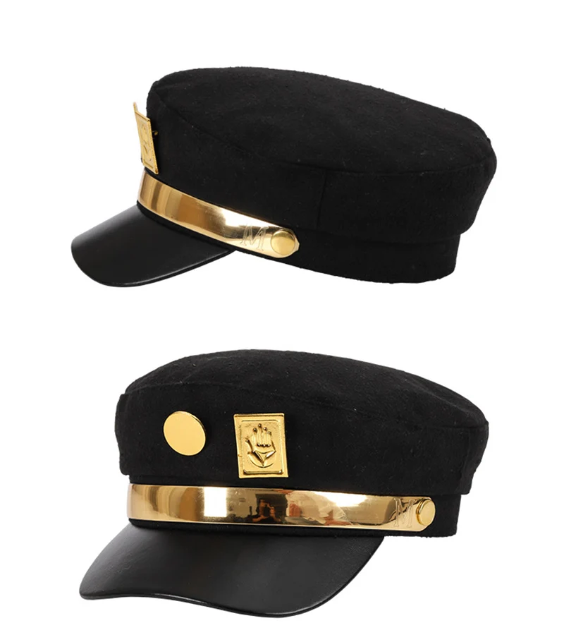 Bimaoxer Anime JoJo's Bizarre Adventure Jotaro Kujo Joseph Army Military  JOJO Cap Hat+Badge Animation around Jotaro Hat - AliExpress