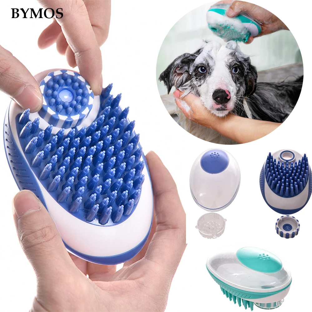 Ванная для собак щетка расческа домашних животных спа массаж Мягкая силиконовая