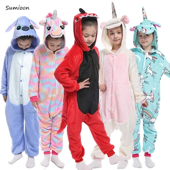 

Kigurumi Unicorn Girls Pijamas Kugurumi Panda Licorne Unicorn Onesie Kids Blanket Sleeper Boys Stitch Cartoon Animal Pajamas