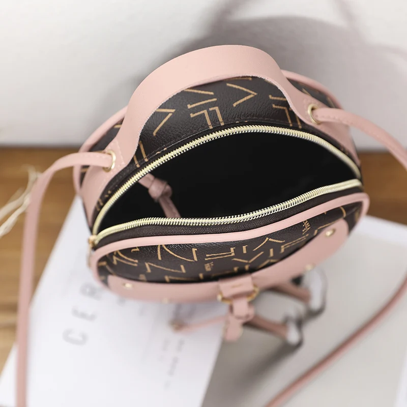 Круглая сумка через плечо в стиле Харадзюку, трендовая простая сумка-мессенджер, женская известная Роскошная брендовая летняя новая сумка