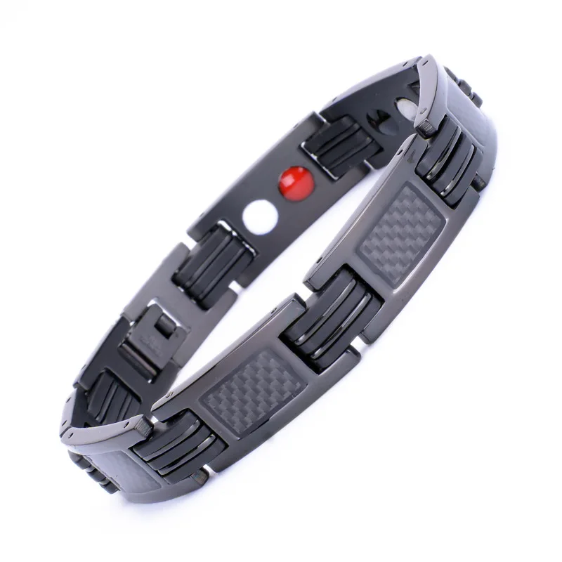 Новые мужские ювелирные изделия с магнитным браслетом модные черные браслеты из