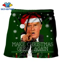 Модные Рождественские шорты в стиле панк; повседневные мужские и женские повседневные уличные рождественские шорты в стиле аниме для отдыха; спортивные пляжные спортивные штаны в стиле Харадзюку С Санта Клаусом