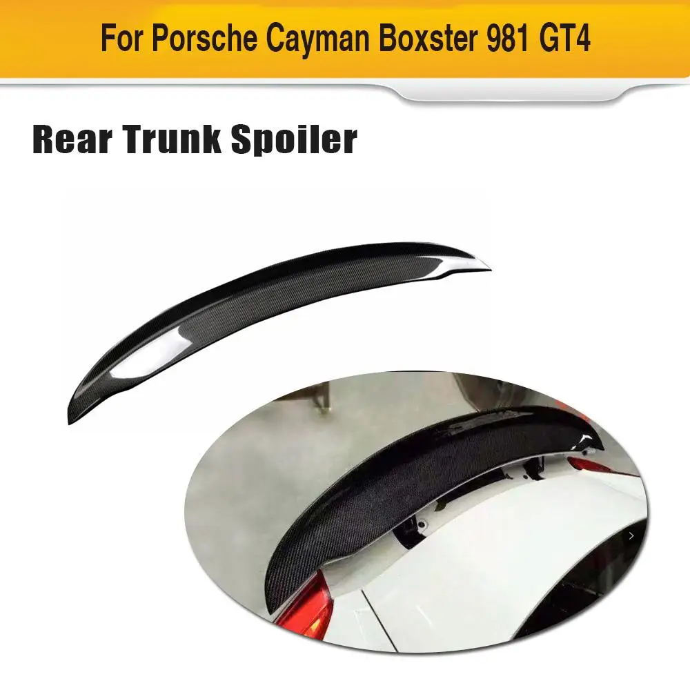 Для Boxster 981 карбоновый задний спойлер, крыло, багажник для Porsche Cayman Boxster 981 2010- спойлер заднего крыла крышка багажника