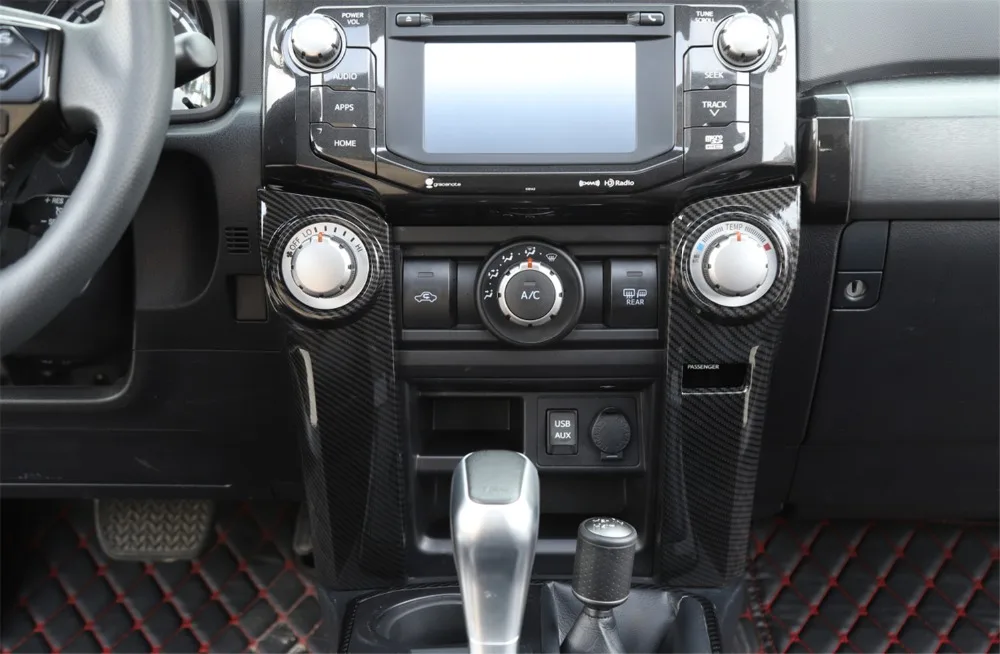 Кондиционер Управление украшения Стикеры Панель для Toyota 4runner 2010 вверх Крышка центральной консоли аксессуары для автомобильного интерьера, щупы