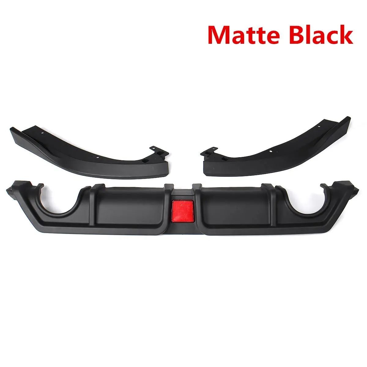 Matte Black 3 шт. автомобильный диффузор, губа на задний бампер сплиттер для губ спойлер бампер Защита для Honda Для Civic - Цвет: Matte Black