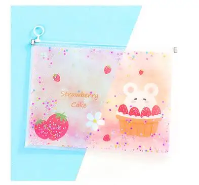 A4 strawberry Новейший милый водонепроницаемый цветок Мышь A4/A5 папка для документов Органайзер держатель стол канцелярские принадлежности сумка для хранения 33 см X 24 см - Цвет: A4 strawberry