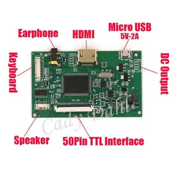 

HDMI 50P TTL LCD Controller Board Module Monitor Kit for Raspberry PI 4.3" - 10.1" 800x480 1024x600 1280X800 LCD Display Panel