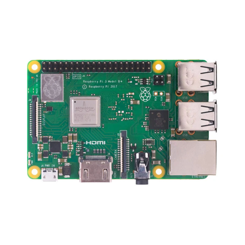 Для Raspberry Pi 3 B+(B Plus) стартовый комплект четырехъядерный процессор 1,4 Ghz 64 Bit+ чехол из алюминиевого сплава зеленый с европейской вилкой