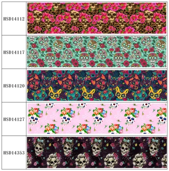 

HuangTao 22MM 25MM 38MM 50MM 75mm Printed Pattern on Grosgrain Ribbon for diy ribbon