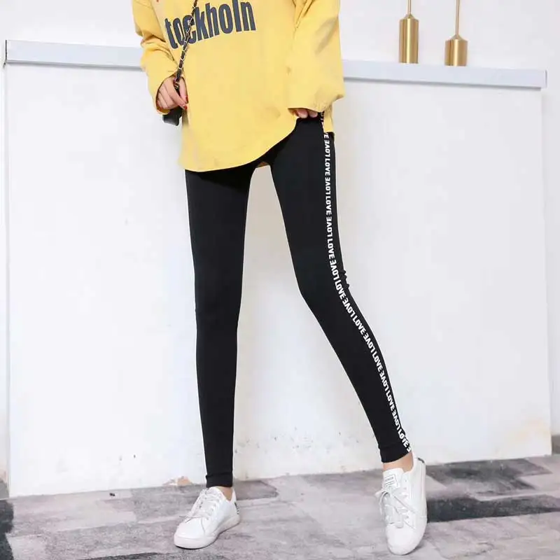 Spring new Korean leggings women wear high waist versatile thin feet nine pants slim straight pencil pants casual women leggings