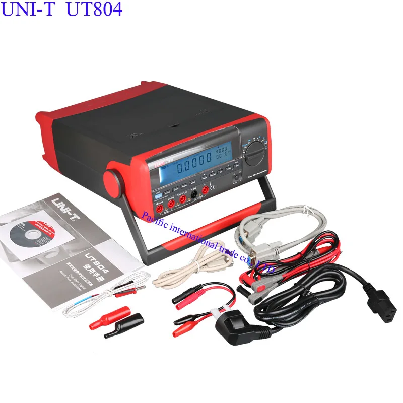 UNI-T UT804 настольный цифровой мультиметр True RMS AC DC Вольтметр Амперметр емкость Омметр частота измеритель температуры ЖК-дисплей