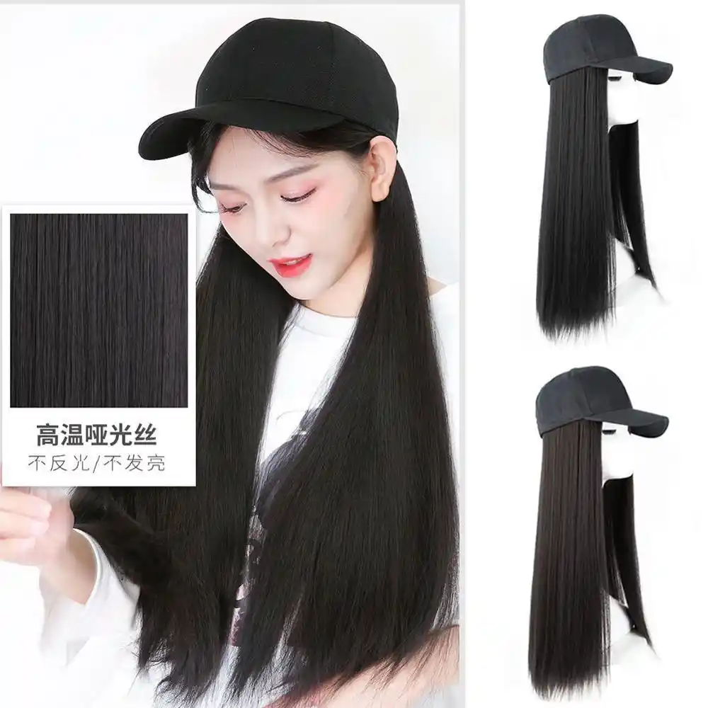 long hair ball cap