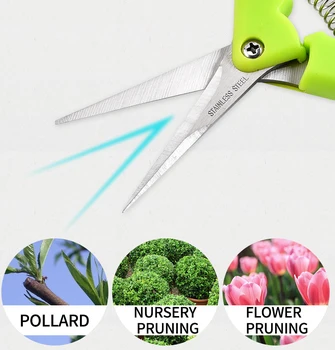 

1PCS Gardening Cutting Pruning Hand Functional Pruner Cutter With Straight Stainless Steel Fruit Grape Pruner Garden Tools