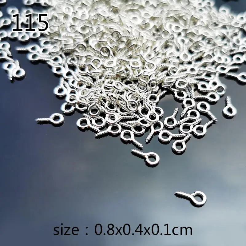 100 шт/партия DIY4x8mm маленькая овечка глаза гвоздь-шуруп ювелирные аксессуары гвоздики с зажимами вышитый бисером кулон для эпоксидной формы делая отдел