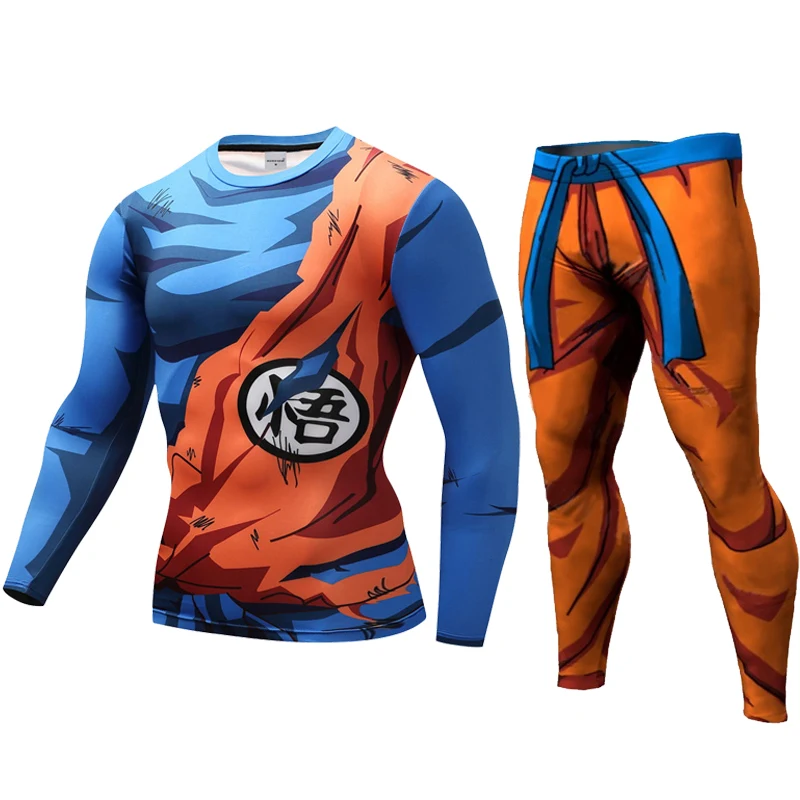 Goku 3D Printed Pattern Compression Tights Pants Men Sweat pants Skinny Legging Trousers Male Vegeta Costume Long pants men trousers