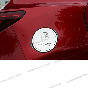 

Lsrtw2017 abs car fuel tank cover cap for mg zs 2017 2018 2019 2020 2021 decoration matt silver auto styling ev