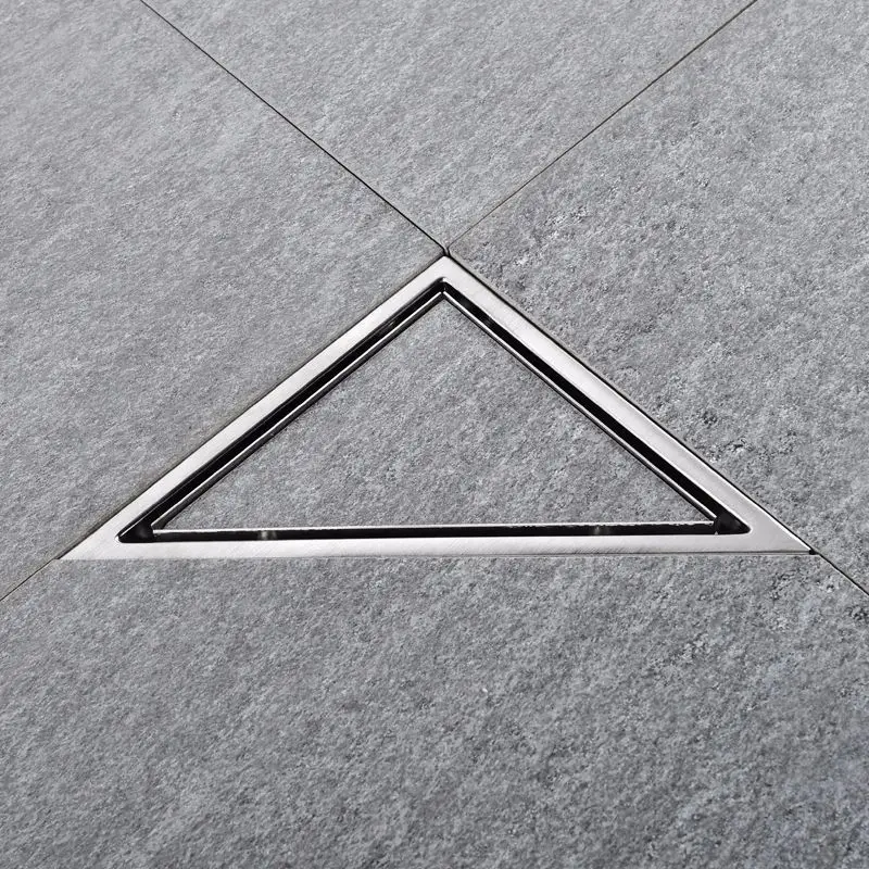 

Triangle Invisible Floor Drain Balcony Bathroom Corner Floor Drain Deodorant Hidden Type Tile Insert Shower Drain Fast Drainage