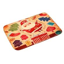 Нескользящий коврик для пола Легкая очистка украшения дома передняя дверь фланелевый эластичный ковер рождественские влаговпитывающие