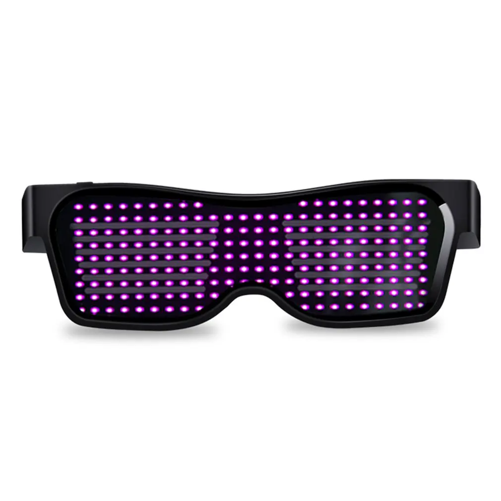 pink light Беспроводное подключение освещающие очки Led жалюзи очки вечерние ночной клуб бар специальные атмосферные солнечные очки - Цвет: pink light