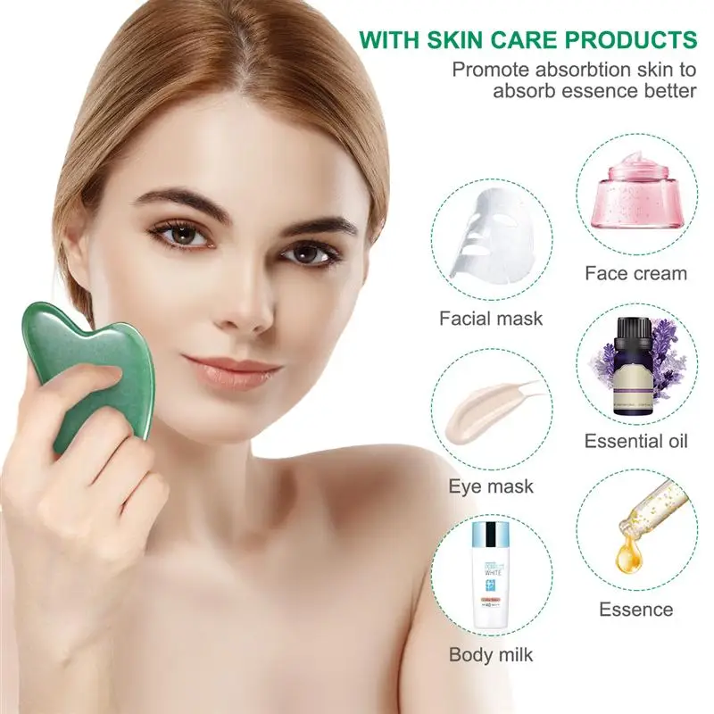 Niceauty Gua Sha доска авантюрин нефрит соскабливание массажный инструмент для спа Акупунктурной Терапии триггер точечное лечение
