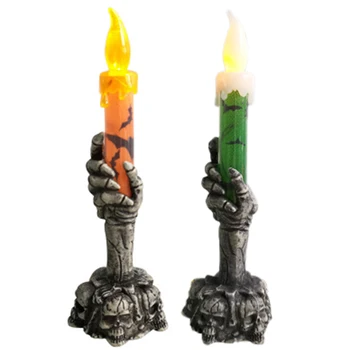 

Candle LED Electronic Skeleton Candle Light Smoke-Free Wedding Party Halloween Props Decoration Light Halloween