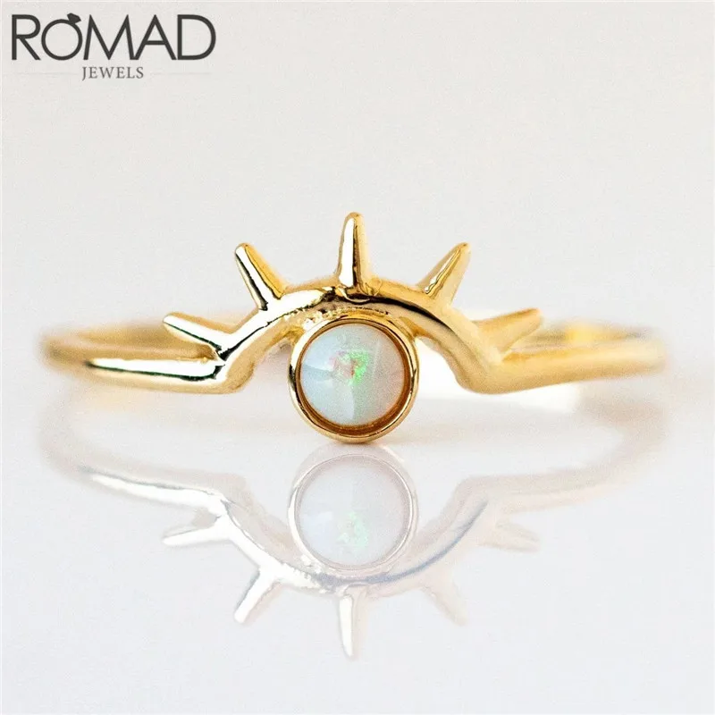 ROMAD 2019 Креативный дизайн глаз огненный опал кольца для женщин подарок изысканное