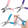 125mm jewelry tools pliers wholesale DIY accessories hardware tools pink vice black round head pointed nose pliers ► Photo 2/6