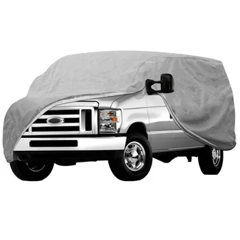 

1pc Car Cover Gray Waterproof For SUV Van Truck Outdoor Non-woven Accessories