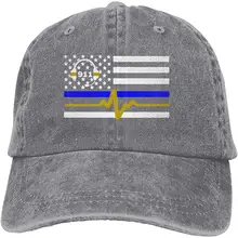 Мужская и женская тонкая бейсбольная кепка с голубым флагом 911, джинсовая кепка для папы, Кепка водителя грузовика