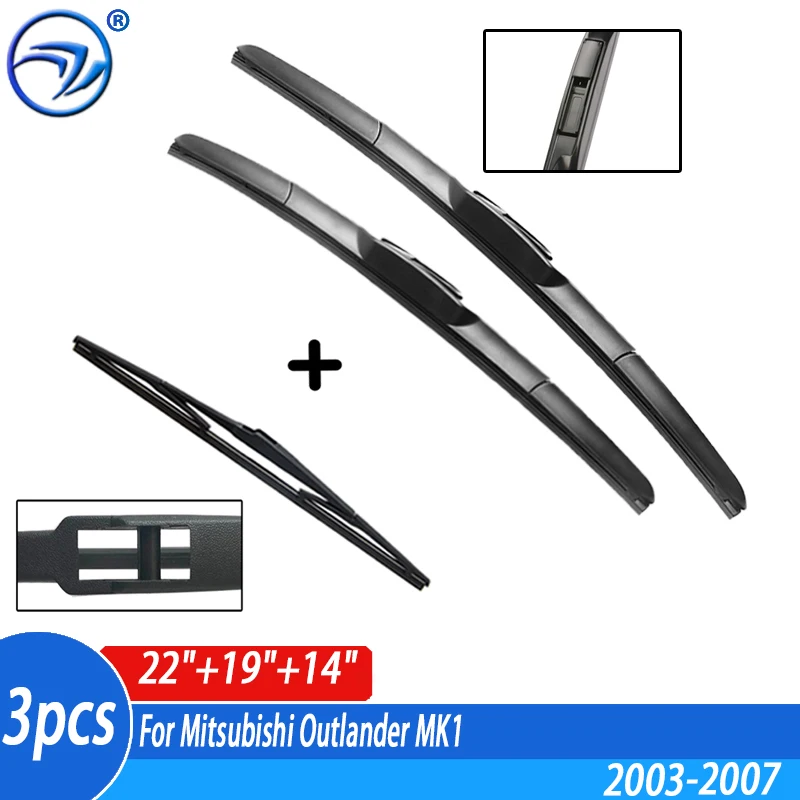 Набор щёток стеклоочистителя для Mitsubishi Outlander MK1 2003 2004 2005 2006 2007 22 &quot19&quot 14&quot |