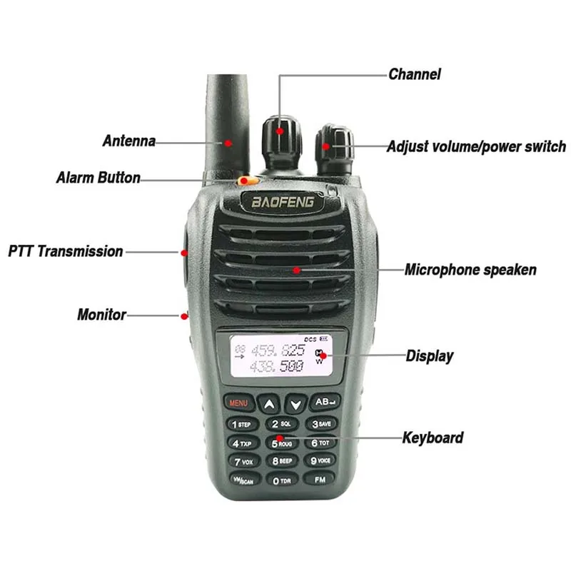 2pcs Baofeng UV B5 Walkie Talkie VHF 136 174MHz UHF 400 480MHz Transmitter UV B5 HF 2