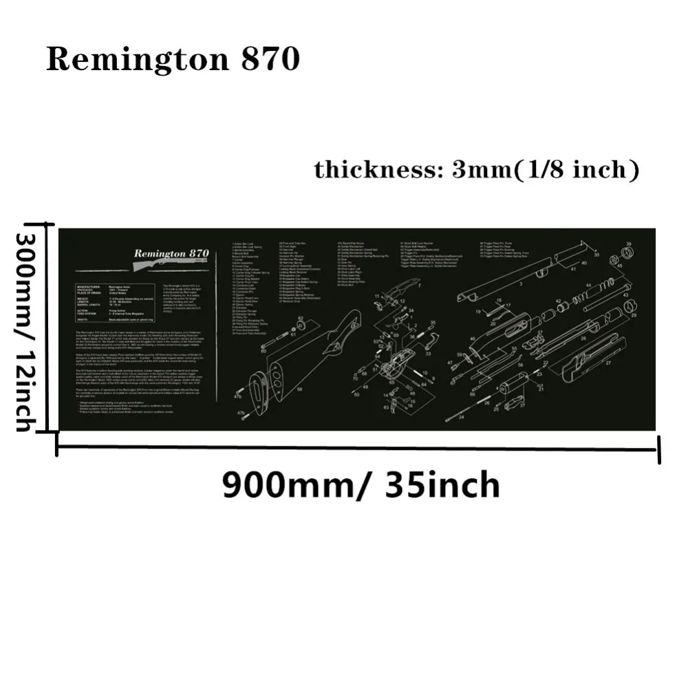 Большой чистящий коврик для ружья Remington 870 12/20 Калибр для страйкбола охотничьего ружья оружейные Наборы инструментов для разборки скамьи колодки