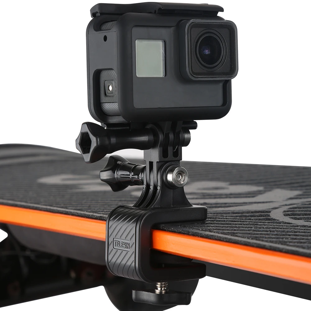 TELESIN скейтборд Держатель подставка зажим для GoPro Xiaomi YI eken для DJI Osmo экшн-камеры спортивные аксессуары