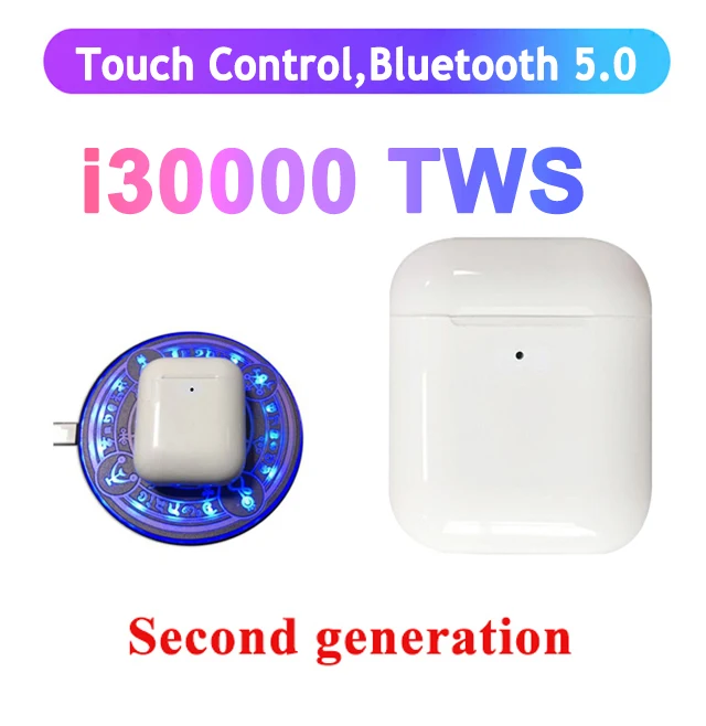 i30000 TWS second generations Replica 1:1 Wireless Earphone 8D Super Bass pk i2000 i3000 i800 i100 i500 i9999 for all smartphone