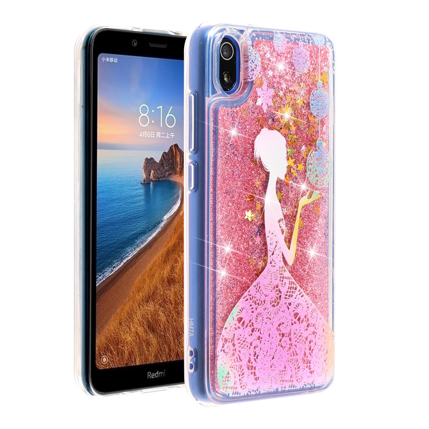 Чехол с сияющими блестками для Xiaomi Redmi 7A Redmi7A мягкий чехол из ТПУ xaomi Redmi 7A A7 светлый блестящий чехол Xiomi Redmi 7A защитный чехол Funda