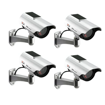 

Fake Camera Solar Power Outdoor Security High Simulation camera CCTV Surveillance Dummy Camera with Flash LED Light