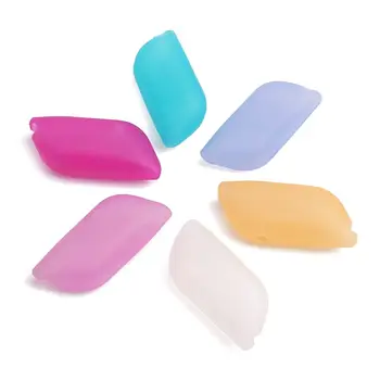 

Silicone Toothbrush Protective Covers Case Pack of 6, Great for Home, College, Camp and Sleepovers! Protects From Bathroom Germs