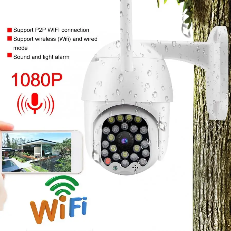 2,5 дюймов 23LED wifi P2P купольная камера PTZ 1080P IP65 безопасности 110-240 В для камеры безопасности