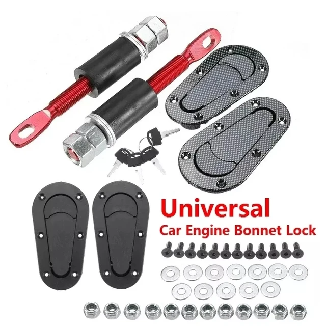 Universal Racing Car Hood Pin Engine Bonnet Latch Lock Kit Refitting With  Keys Hood Lock Hood Mount Car Safety Protection - AliExpress
